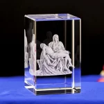Creative 3D Crystal Carving Jesus Cross Transparent Crystal Crafts Home Crystal Ornaments 5*5*8cm Factory Wholesale - Image 2