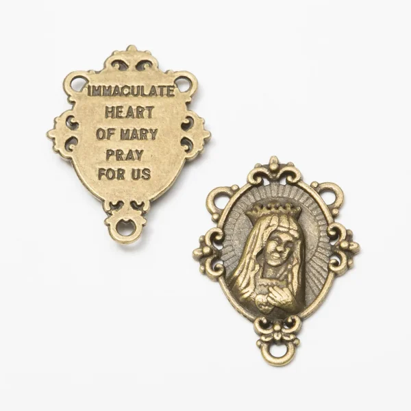 DIY Jewelry Accessories Vintage Zinc Alloy Electroplated IMMACULATEHEARTOF MARYPRAYFOR US Connector Wholesale Factory
