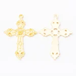 Copper Crucifix Cross Pendant Hollow Christian Cross Accessories Religious Cross Charms DIY for Jewelry Making - Image 4