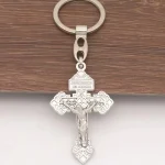 Mecrt 5.5*3.5cm Antique Silver Zinc Alloy Metal Catholic Jesus Crucifix Cross Pendant - Image 6