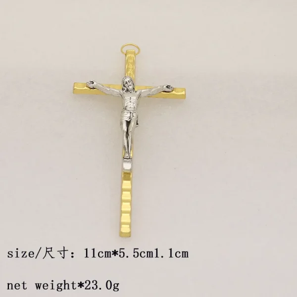 Catholic Cross of Jesus Fashion Jewelry Pendants and Accessories Vintage Plain DIY Braided Necklace Religious Alloy
