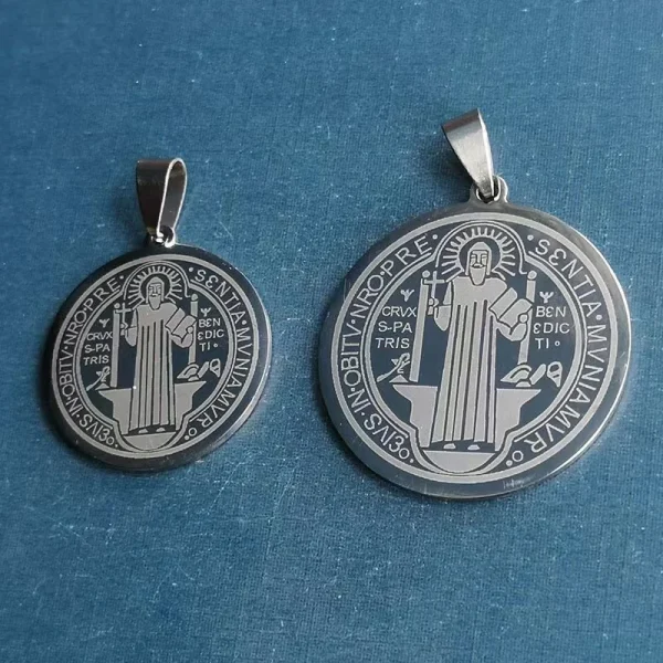 Stainless Steel St Benedict Medal Jesus Pendants for Women MenJewelry Medallion Catholic Exorcism Artifacts