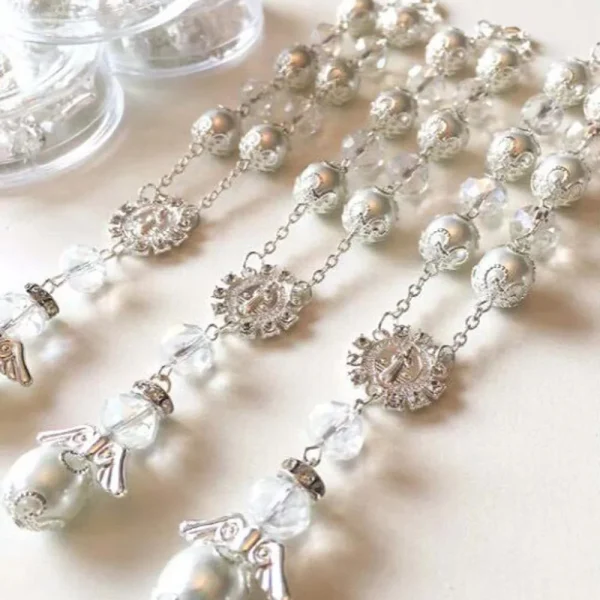 Prayer Beads Cross Pendant Rosary Bracelet Religion Christian Jewelry Pearl Rosary Bracelet Wholesale