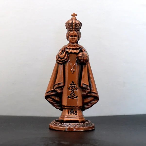 Catholic Statue Beckoning Ancient Green 3D Gold Metal Jewelry Ornaments Home Car Desktop Decorations Crafts Cross Figuri