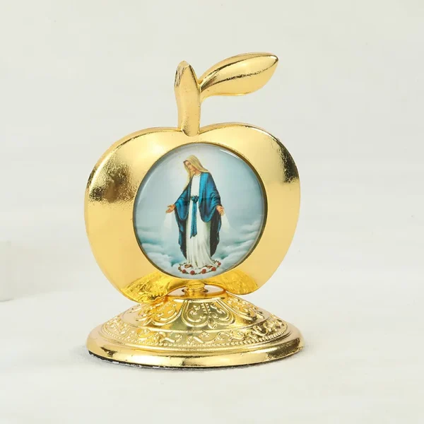 Catholic Theme Retro Religious Mary and Angel Oval Home Decorations Desktop Office Crafts Ornaments