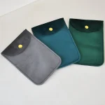 Square Velvet Metal Snap Jewelry Container Small Gift Bag Jewelry Packaging Accessories Storage Catholic Rosary Pouch - Image 3
