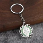 Little Vintage Metal Tag Round Pendant Key Chain Pendant Cell Phone Bag Beauty Accessory Key Chain - Image 5