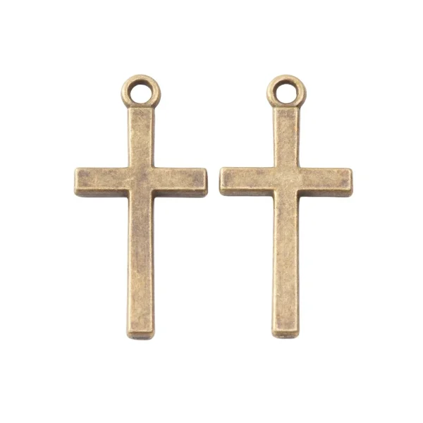 Mini Cross Pendant Pendant, Retro Zinc Alloy Accessories DIY Jewelry Accessories Wholesale Charms for Jewelry Making Col