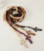 Handmade Natural Wood Beads Catholic Rosary Necklace Cross Jesus Pendant Religious Crucifix Jewelry Unisex Anniversary W