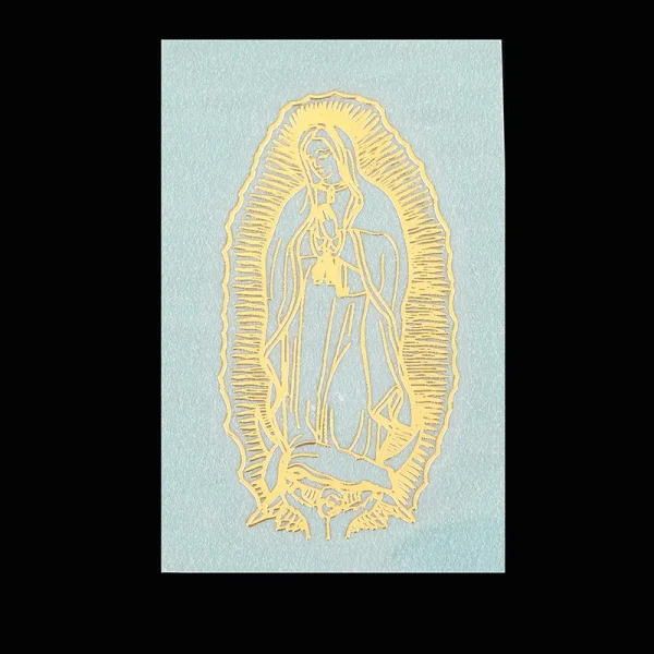 Metal Stickers Crafts Catholic Jesus Pattern Decoration Wallpaper Pure Copper Hollow Paste Mobile Phone Paste Adornment