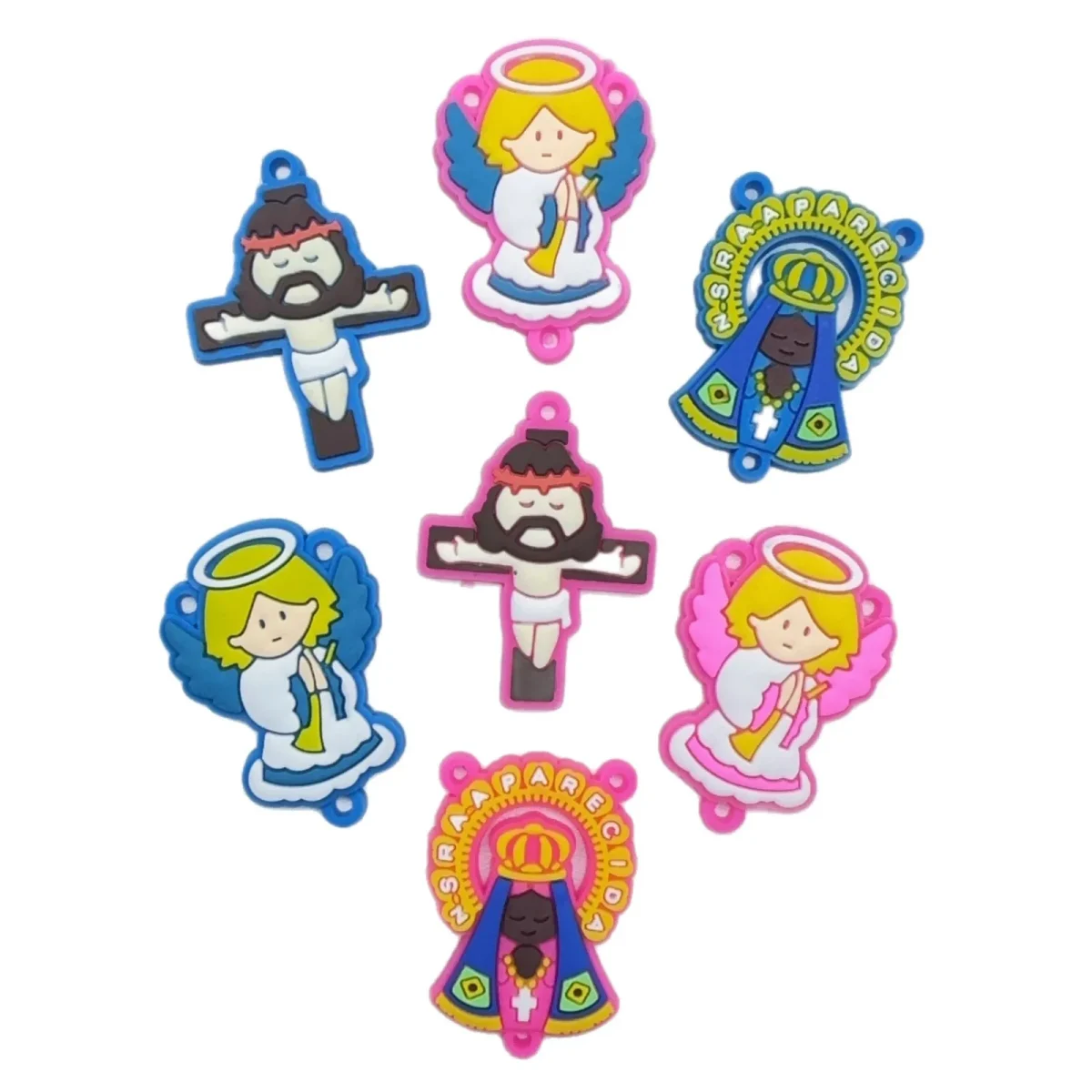 Cartoon Angel Girl PVC Soft Rubber Stickers, DIY Accessories, Our Lady of Aparecida, Catholic Angel Religious Decorations - Image 5
