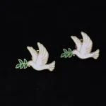 Metal Dove Brooch JHS Catholic Lapel Pin Medal Hat Collar Waist Pin Clothing Alloy - Image 2