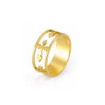 Cross Ring Fashion Trend Cut Half Hollow Titanium Steel Ring Men's and Women's Stainless Steel Ring Jewelry Wholesale - Image 5