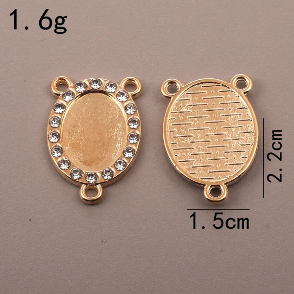 Accessories for Catholic rosary three-hole connector center piece, vintage metal jewelry pendant