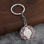 Little Vintage Metal Tag Round Pendant Key Chain Pendant Cell Phone Bag Beauty Accessory Key Chain - Image 2