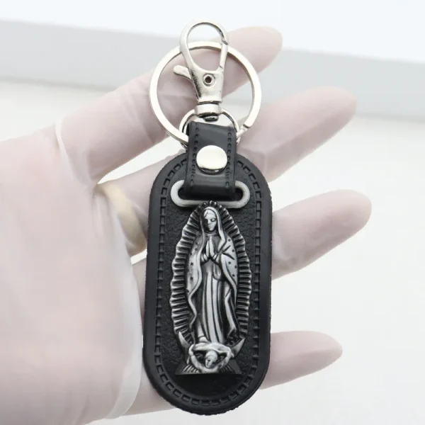 Wholesale Christian Keychain Catholic Church Holy Father Mother Jesus Promotional Keychains Accessory Custom Leather Orn