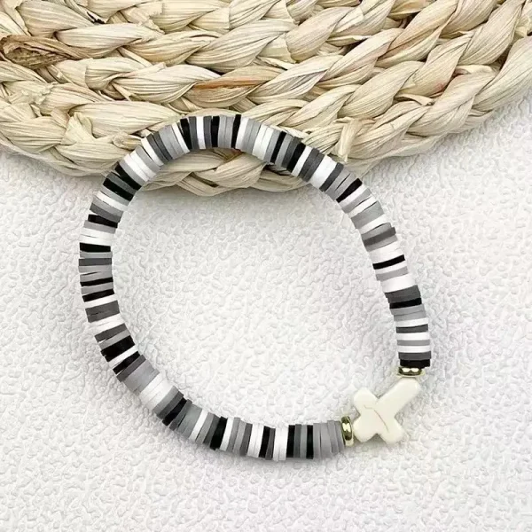 New Cross Soft Pottery Bracelet Bohemian Style Hand-woven Adjustable Soft Pottery Bracelet Spot