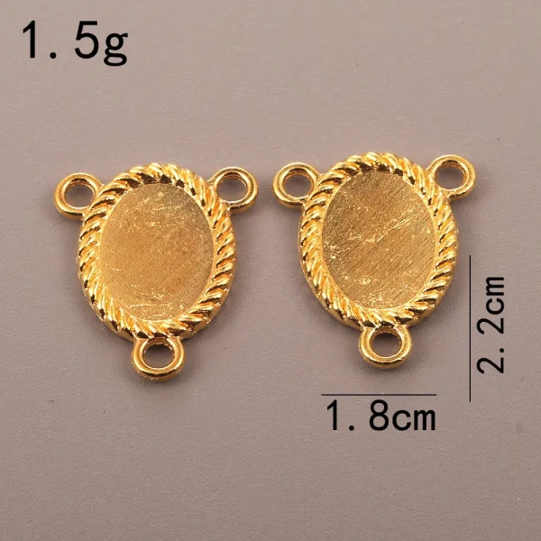 Accessories for Catholic rosary three-hole connector center piece, vintage metal jewelry pendant