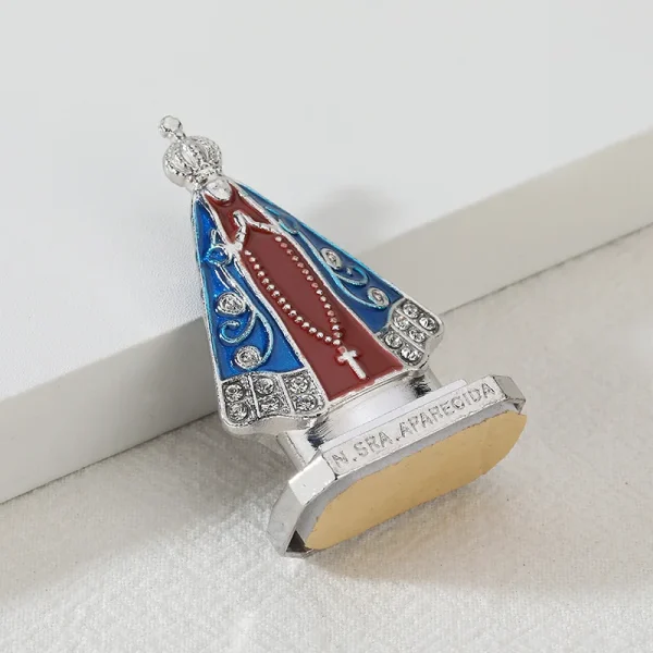 Mecrt Religious Ornament Desktop Decoration Gold Plated Nossa Senhora Aparecida Pin Our Lady Aparecida Nossa Senhora Apa