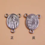 Catholic Jewelry Rosary Centerpiece Triangle Metal Portrait Three Hole Jewelry Accessories - Image 4