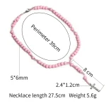 Rosary for Kids Wooden Bead Children's Cross Necklace Prayer Baptism pink Prayer Beads Jewelry Wholesale - Image 5