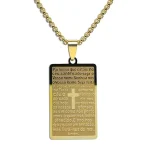 Mecrt Bible Prayer Neck Stainless Steel Portuguese Religious Necklace Jewelry for Men - Image 5