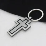Rotating Metal Pendant Keychains in Stock Men's and Women's Car Key Chain Accessories Christian Cross Easter Thanksgiving Gifts - Image 5