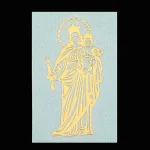 Metal Stickers Crafts Catholic Jesus Pattern Decoration Wallpaper Pure Copper Hollow Paste Mobile Phone Paste Adornment - Image 5