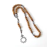 Custom Catholic Rosary Beads Necklace 8*10mm Wooden Beads with Cross & Jesus Saint Religious Jewelry & Gift Making Supplies - Image 6