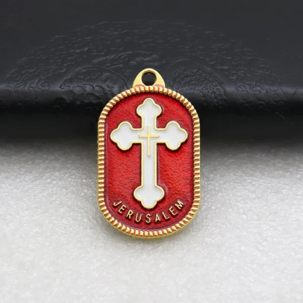 Christian Cross Metal Jewelry Necklace Pendant Keychain Bag Keychain Pendant Wholesale