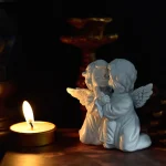 Catholic Communion Baptism Products Angel Ornament Resin Girl Heart Sculpture Tabletop Decorations - Image 3