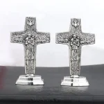 Mecrt Home Decorations Collection Vintage Gold/Silver Metal Cross Table Ornaments for Souvenirs Business Birthday Craft Gift - Image 2