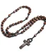 Catholic Rosaries Wholesale Rosary Beads for Men Women Necklace Christian Wooden Cross Religious Accessories Easter Gift