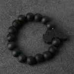 Natural Wooden Beads Elastic Thread Hand-strung Beads Africa Map Wooden Beads Bracelet Wholesale - Image 5
