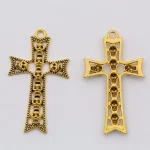 DIY Jewelry Accessories Retro Zinc Alloy Skull Cross Pendant Accessories Hollow Jewelry Accessories Christian Jewelry Wholesale - Image 4