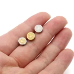 Mecrt 8mm Retro Gold-color Plated Stainless Steel Cross Spacer Flat Beads Through-Hole Beaded Necklace Bracelet DIY Jewelry - Image 6