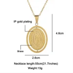 Mecrt Inspire Religious Stainless Steel Mary Lady Pendant Necklace Chains Spinning Tourniquet Locket Christian Gift - Image 2