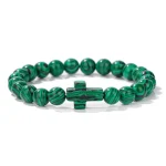 Winter Retro Cross Beads Bracelet Gem Versatile Multi-Color Pearl Beads Religious Style Trendy Gift for Bracelet - Image 6