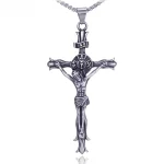 Titanium Steel Necklace Hip-hop Necklace Trendy Men's Stainless Steel Necklace Catholic Cross Pendant Jesus Pendant - Image 2