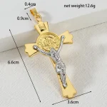Catholic Creative Retro Alloy Keychain Pendant Retro Jewelry Accessories Jesus Gold and Silver Pendant Accessories Wholesale - Image 4