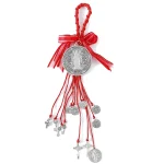 Mecrt St. Benedict Medallion Christmas Ornaments Religious Style Alloy Pendants for Cars and Doors Home Decorations