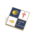 Colorful Santiago De Compostela the Pilgrim's Way Brooch Metal Church Clothing Accessories with Engraved Jewelry Wholesale - Image 5