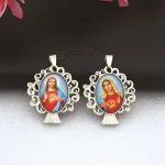Catholic Religious Digital Photo Keychain Mini Alloy Metal with Cartoon Design for Car and Pendant Accessories - Image 3
