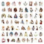 Catholic Theme 60 Sheets Jesus Graffiti Stickers Personalized Decoration Phone Cases Water Bottles Scooters Waterproof - Image 5