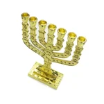 Iron Candle Holder Jewish Alloy Candle Holder Religious Seven Hole Candelabra Holy Grail RetroSeven-hole Candlestick Holy Grail - Image 2