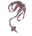 Mecrt Catholic Rosary Cross Pendant 6*7mm Brown Necklace Handmade Prayer Wooden Beaded Cross Necklaces for Women & M