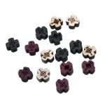 Religious Cross Wood Accessory DIY Wooden Bracelet Accessories with Straight Hole Prayer Beads Main Material Alloy Jewelry