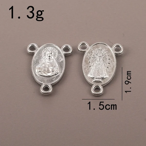 Oval tee pendant, wholesale from manufacturers, cross-border supply, retro metal jewelry pendant, rosary necklace pendan