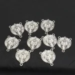 Mecrt Religious Catholic Durable Alloy Rosary Connector Accessory Vintage Silver Maria Pendant Necklace Hanging Source