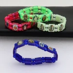 Catholic Jewelry DIY PVC Rosary Beads Splicing Elastic Bracelet Handmade Alloy String for Men Women Diamond - Image 3